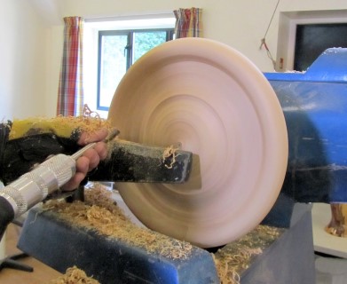 Shaping the inside of the bowl